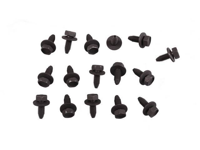 Upper and Lower Grille Panel Fastener Kit, 16-pc OE Correct AMK Products reproduction for (73-80)