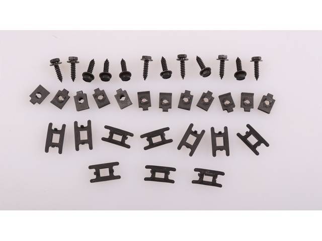 Inner Grille Fastener Kit, 34-pc OE Correct AMK Products reproduction for (69-70)