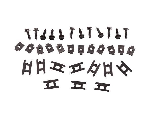 Inner Grille Fastener Kit, 34-pc OE Correct AMK Products reproduction for (69-70)