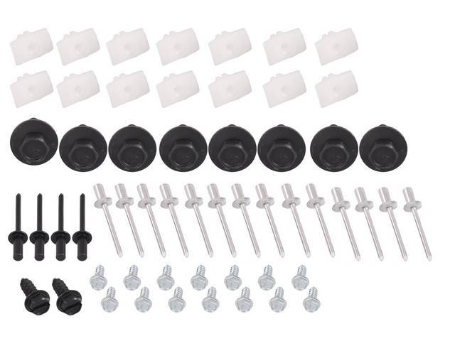 INSTALLATION KIT, Grille, does inner and outer, (56) incl bolts, nuts, rivets and screws, repro