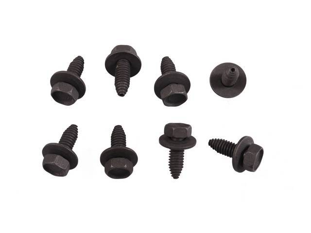Grille to Fender Fastener Kit, 8-pc OE Correct AMK Products reproduction for (69-72)