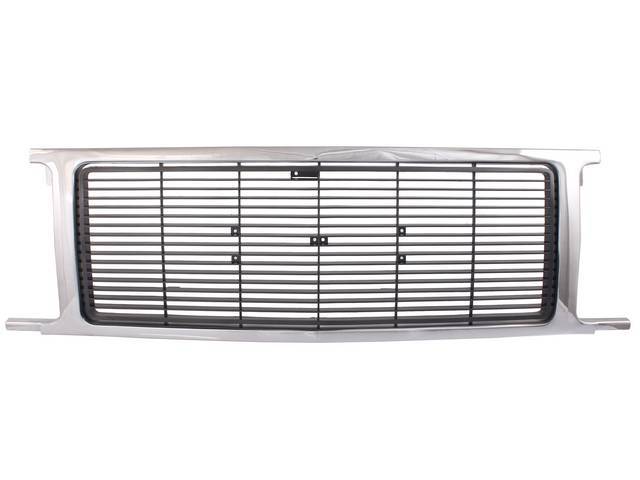 GRILLE, Radiator, chrome / argent, dual or composite headlights, repro