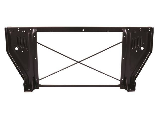 Radiator Core Support, incl upper and lower bar, side baffles and diagonal brace, EDP coated reproduction