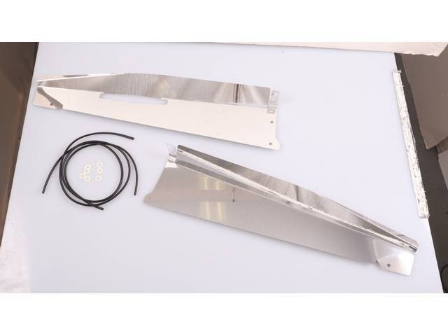 Closeout Panel, Header to Radiator Core Support, Polished Finish Aluminum, Incl rubber seal