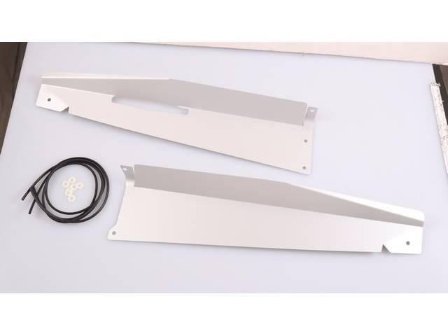 Closeout Panel, Header to Radiator Core Support, Clear Anodized Finish Aluminum, Incl rubber seal