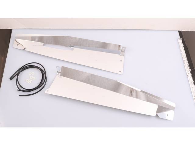 Closeout Panel, Header to Radiator Core Support, Polished Finish Aluminum, Incl rubber seal