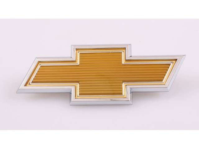 Yellow Center with Chrome Surround Bowtie Grille Emblem, includes mounting hardware for (80)