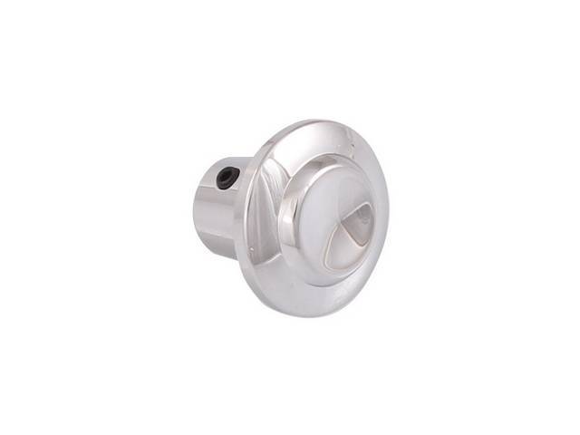 Wiper Switch Knob, 9/16 inch hole, chrome finish, reproduction
