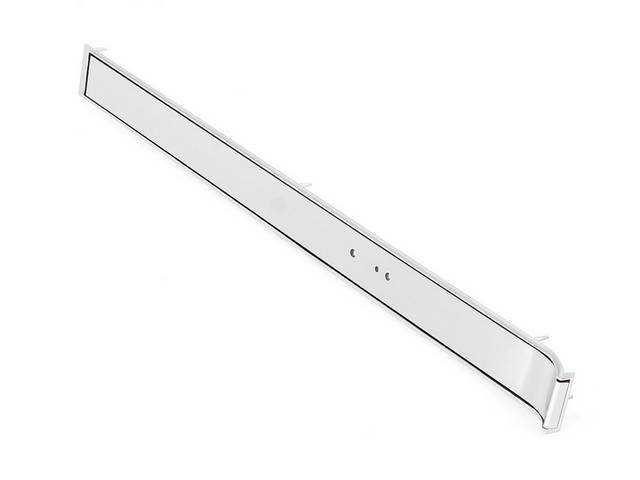 Dash Air Vent Bezel Molding, brushed aluminum w/ black accent, reproduction