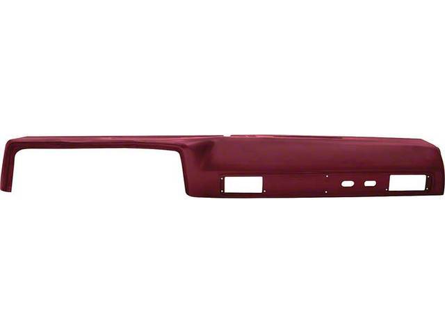 Carmine Red Urethane Dash Pad Assembly, reproduction