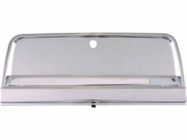 Instrument Panel Glove Compartment Door, Chrome, reproduction