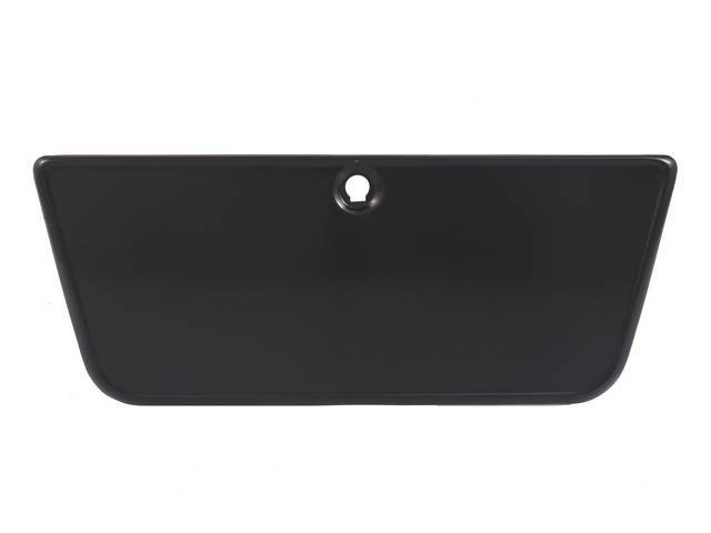 EDP Black Instrument Panel Glove Compartment Door, includes hardware, reproduction