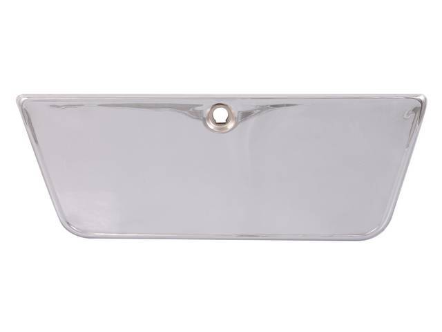 Chrome Instrument Panel Glove Compartment Door, includes hardware, reproduction