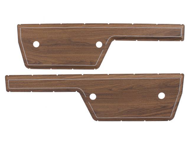 Door Panel Insert Set, Woodgrain, Pair, reproduction