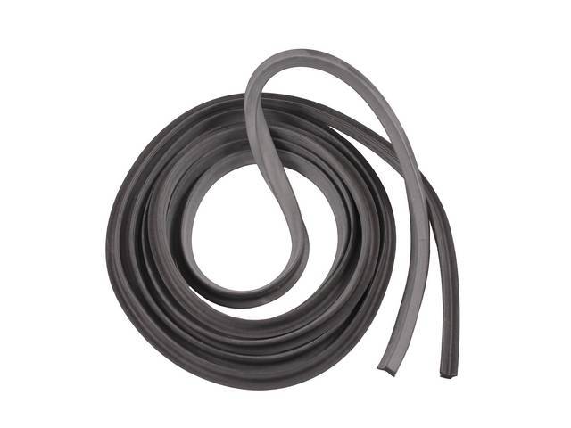 WEATHERSTRIP, Side Door Opening, LH or RH, rubber, installs on the door opening / cab shell and can be glued / cemented to opening, adhesive not incl, FairChild brand repro