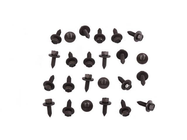 Door Hinge Fastener Kit, 24-pc OE Correct AMK Products reproduction for (73-80)