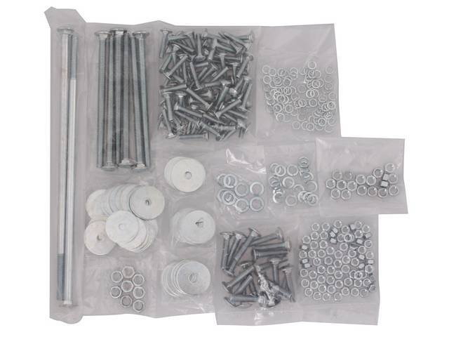 BOLT KIT, Bed, zinc plated, repro