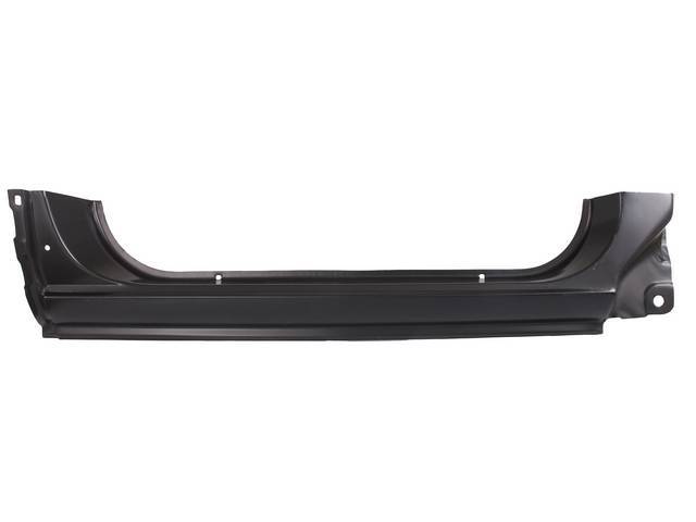 Outer Rocker Panel, w/ door post, RH, 46 1/4 inch length  X 11 1/2 inch tall, 21 gauge steel, EPD-coated, reproduction