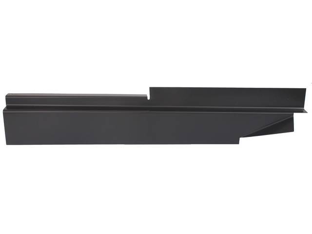Rocker Panel Backing Plate, LH, 33 1/2 inch length  X 6 1/2 inch tall, 19 gauge steel, EPD-coated, reproduction