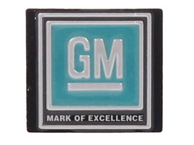 DECAL, SEAT BELT BUCKLE, *GM*,*MARK OF EXCELLENCE*, PAIR