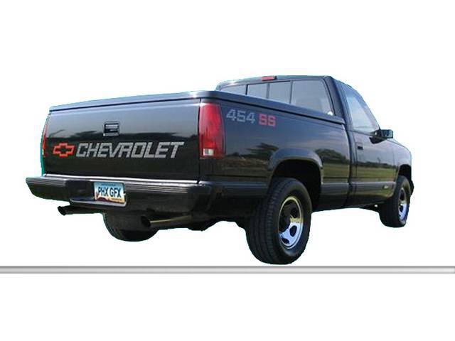 Tail Gate Name Decal, *Bowtie* and *Chevrolet*, Silver / Red