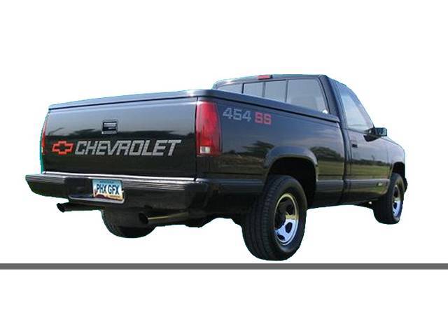 Tail Gate Name Decal, *Bowtie* and *Chevrolet*, Charcoal / Red
