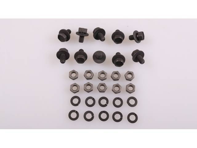 Front Bed Panel Fastener Kit, 30-pc OE Correct AMK Products reproduction for (67-72)