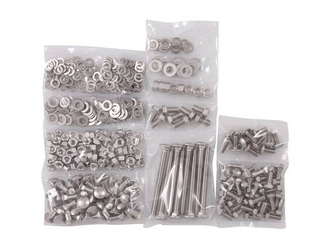 BOLT KIT, Bed w/ Steel Floor, unpolished stainless