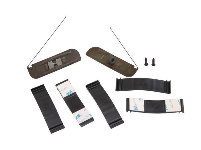 CLIP KIT, MOLDING, BED, LOWER, REAR, SET, LONGBED / LONGHORN, LH OR RH, ADHESIVE TYPE