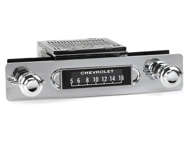 RetroSound Apache 1B RetroRadio, chrome face, chrome bezel, chrome metal knobs