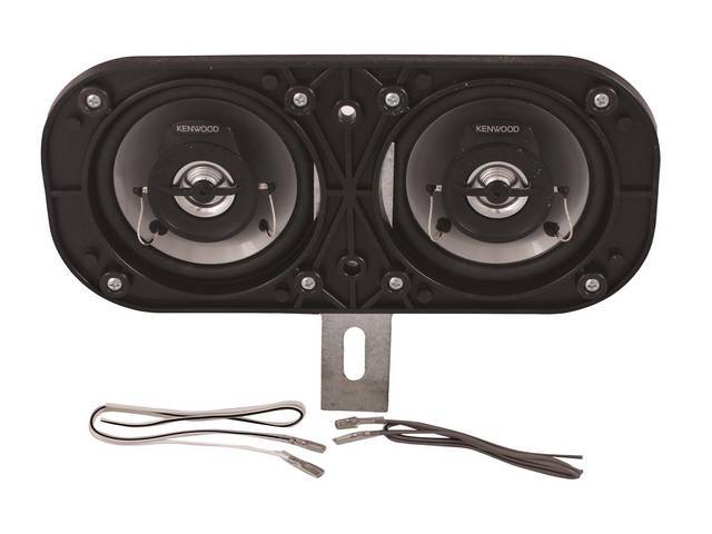 In-Dash Speaker Assembly, Premium, Inc Dual 4 inch O.D. 110 watt speakers featuring 1 1/8 inch O.D. tweeter on a custom plate, mounts in factory location, Reproduction