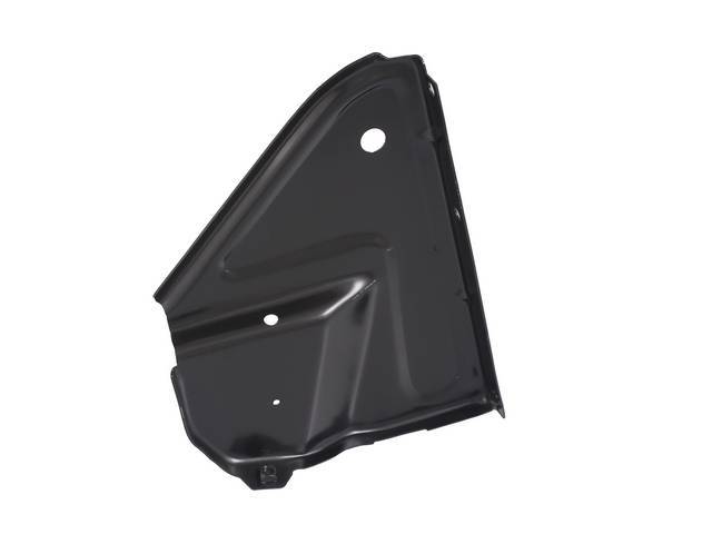 SUPPORT, Battery Tray, main / primary, 15 gauge metal, black finish, reproduction for (73-80) 