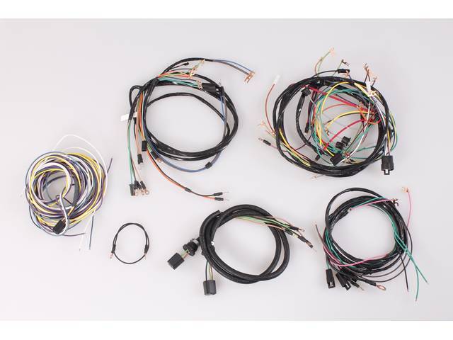 HARNESS, Complete Wiring Set, built to original specifications with wiring for directional lights and options, does not include dash wiring or fuse box, OE-style repro