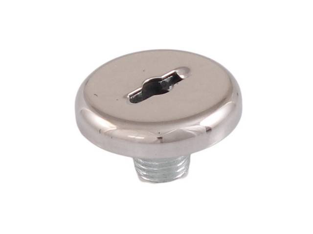 RETAINING NUT, Head Light Switch, polished stainless steel, repro