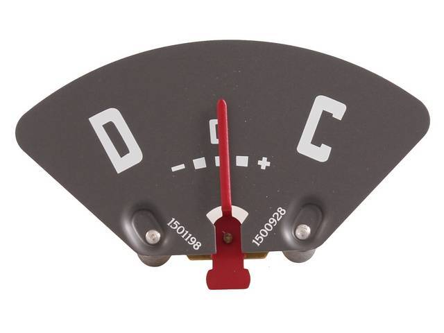 GAUGE, Ammeter / Battery, red needle, repro