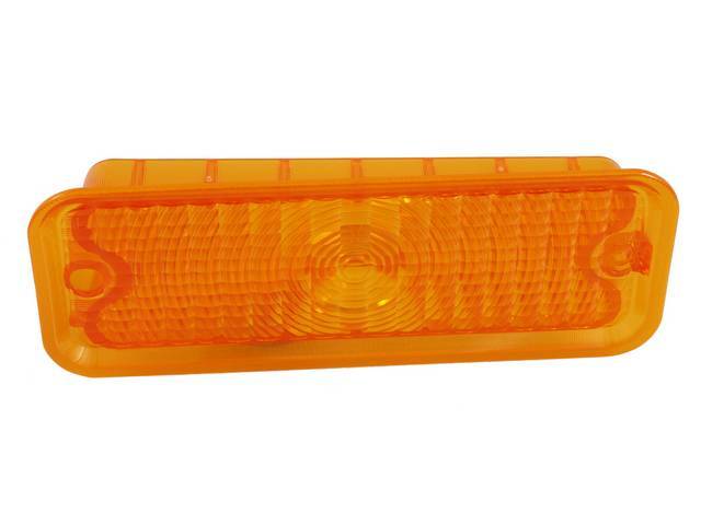 LENS, PARKING LIGHT, FRONT, AMBER, NON-DIFFUSED, ORIGINAL FOR TRUCKS W/O BODY SIDE MOLDINGS, LH