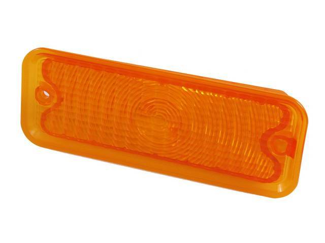 LENS, PARKING LIGHT, FRONT, AMBER, NON-DIFFUSED, ORIGINAL FOR TRUCKS W/O BODY SIDE MOLDINGS, RH