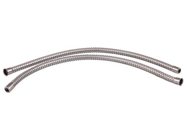 CONDUITS, TAIL LIGHT, WIRE CONDUITS, LH AND RH, POLISHED STAINLESS STEEL, (2), REPRO
