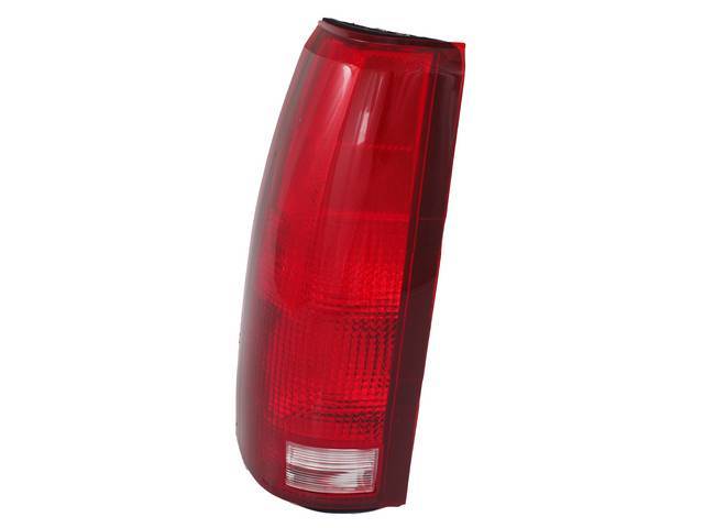 Tail Lamp Assembly, Lens and Housing, LH, Red / Clear, S.A.E, w/o Connector, reproduction