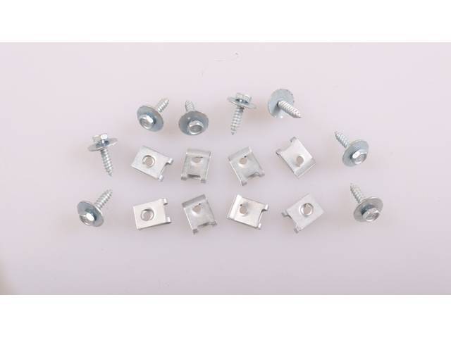 Tail Light to Body Fastener Kit,  16-pc OE Correct AMK Products reproduction for (67-72)