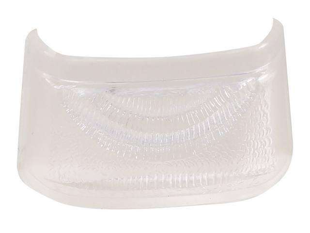 Rear License Light Lens, Tail Light Mounted Clear plastic, reproduction