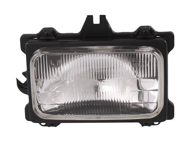 HEAD LIGHT ASSY, Outer, dual, SAE sealed beam, LH