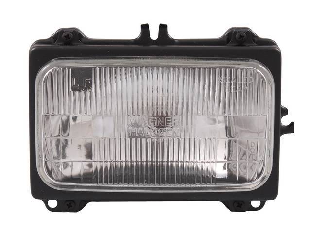 HEAD LIGHT ASSY, Outer, dual, halogen sealed beam