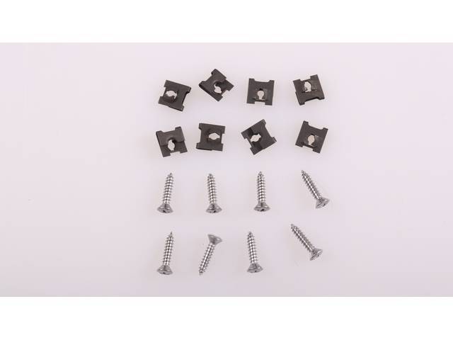 Head Light Bezel Fastener Kit, 16-pc OE Correct AMK Products reproduction for (67-68)