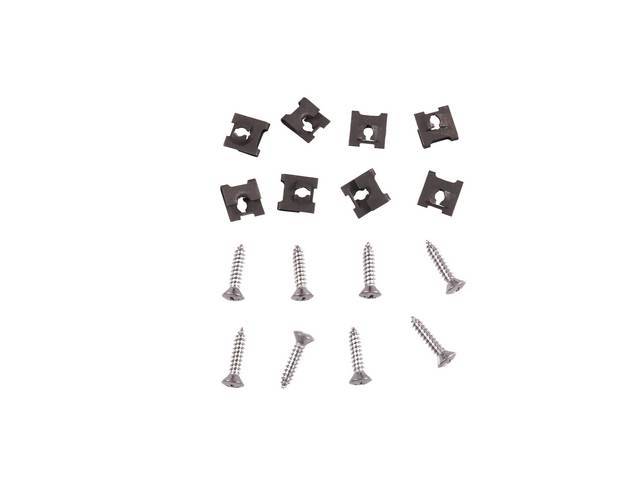 Head Light Bezel Fastener Kit, 16-pc OE Correct AMK Products reproduction for (67-68)