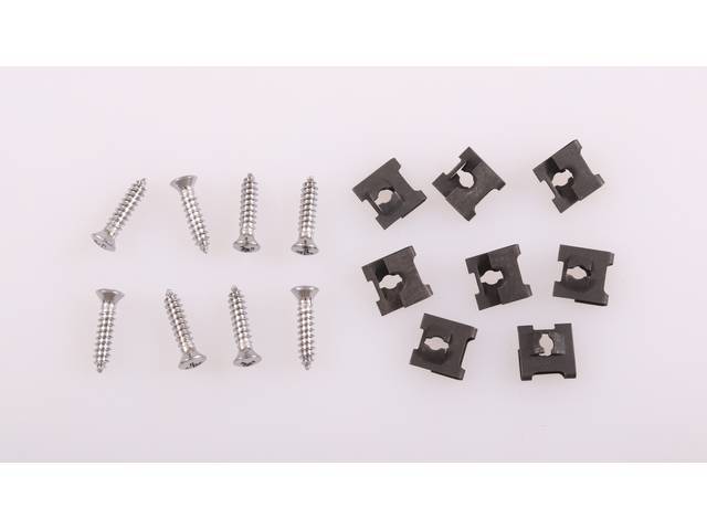 Head Light Bezel Fastener Kit, 16-pc OE Correct AMK Products reproduction for (69-72)