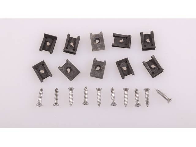 Head Light Bezel Fastener Kit, 20-pc OE Correct AMK Products reproduction for (73-78)