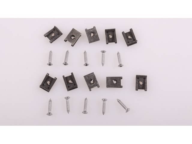 Head Light Bezel Fastener Kit, 20-pc OE Correct AMK Products reproduction for (79-80)