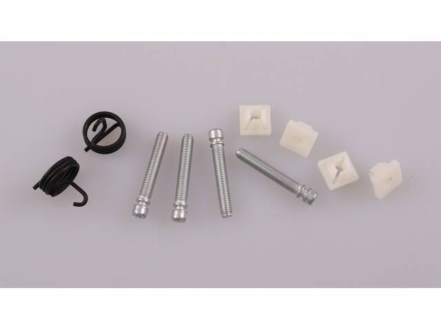 FASTENER KIT, Head Light Adjusters, (10) incl nylon nuts, springs and screws, OE-correct repro