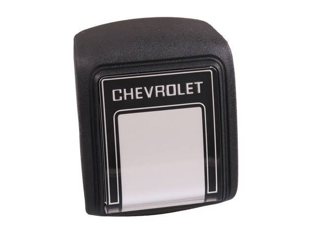 Deluxe Steering Wheel Black & Silver "Bowtie" Horn Cap for (78-87)